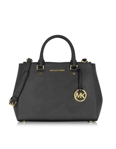 Michael Kors Sutton Leather Medium Satchel Handbag 